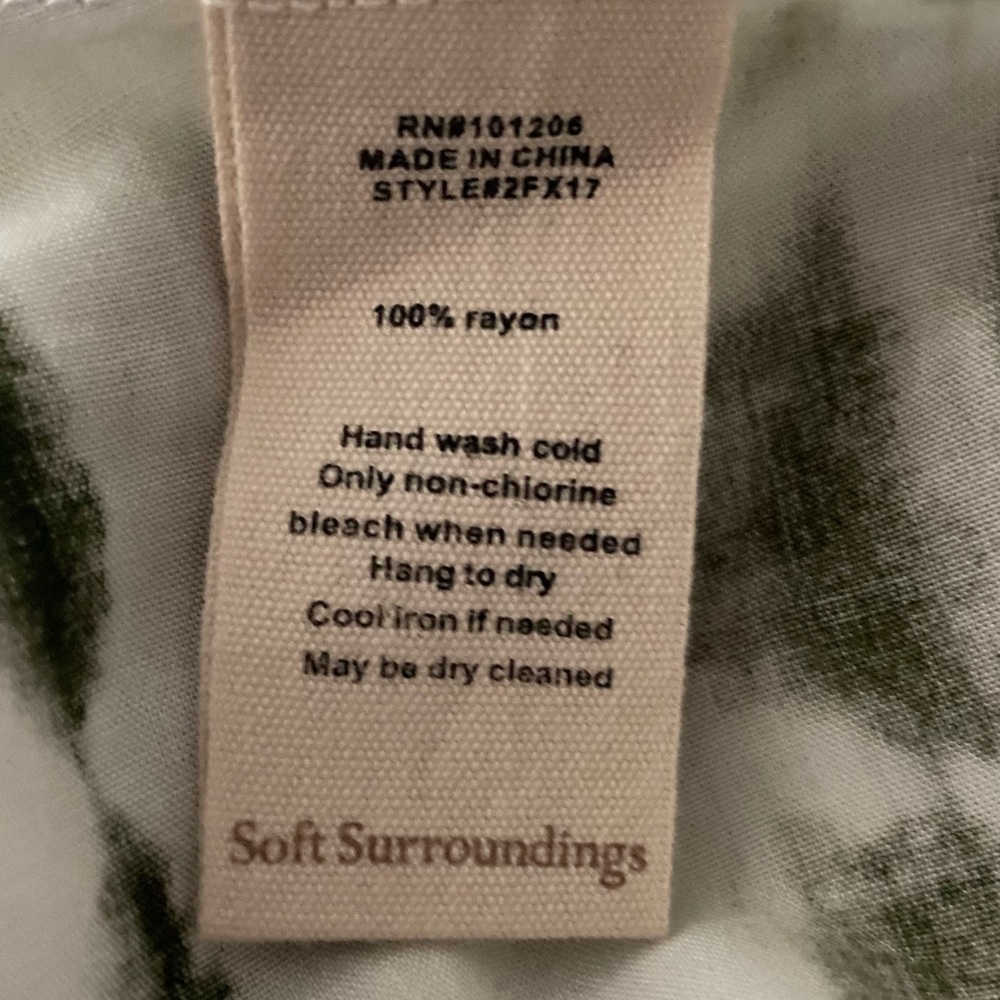 Soft Surroundings Olive Tie-Dye Maxi Dress - Picture 9 of 10